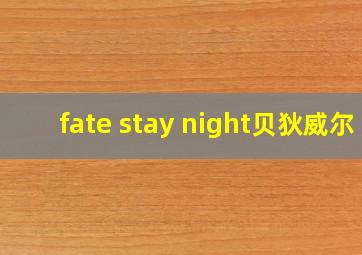 fate stay night贝狄威尔